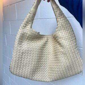 Sale ends after black Friday. Bottega Veneta butter Cream handbag.